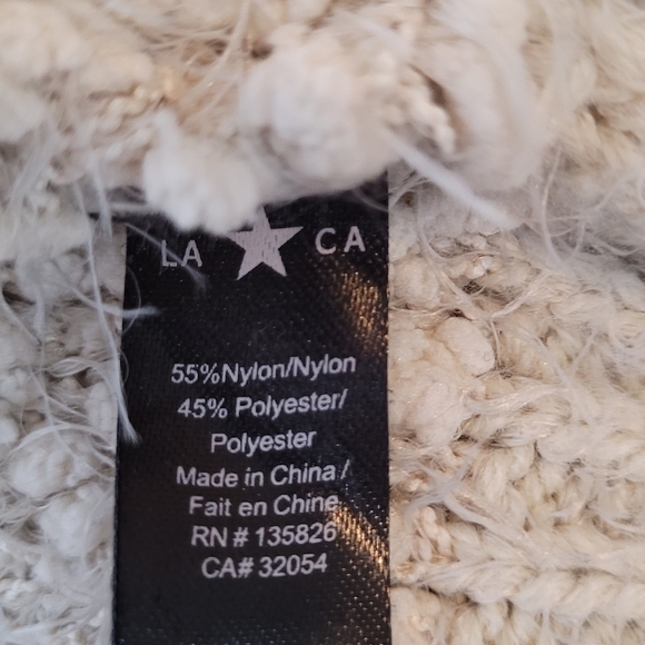 Bycorpus Popcorn Knit Pullover Long Sleeve Cream Sweater Top - Size S - Picture 10 of 10